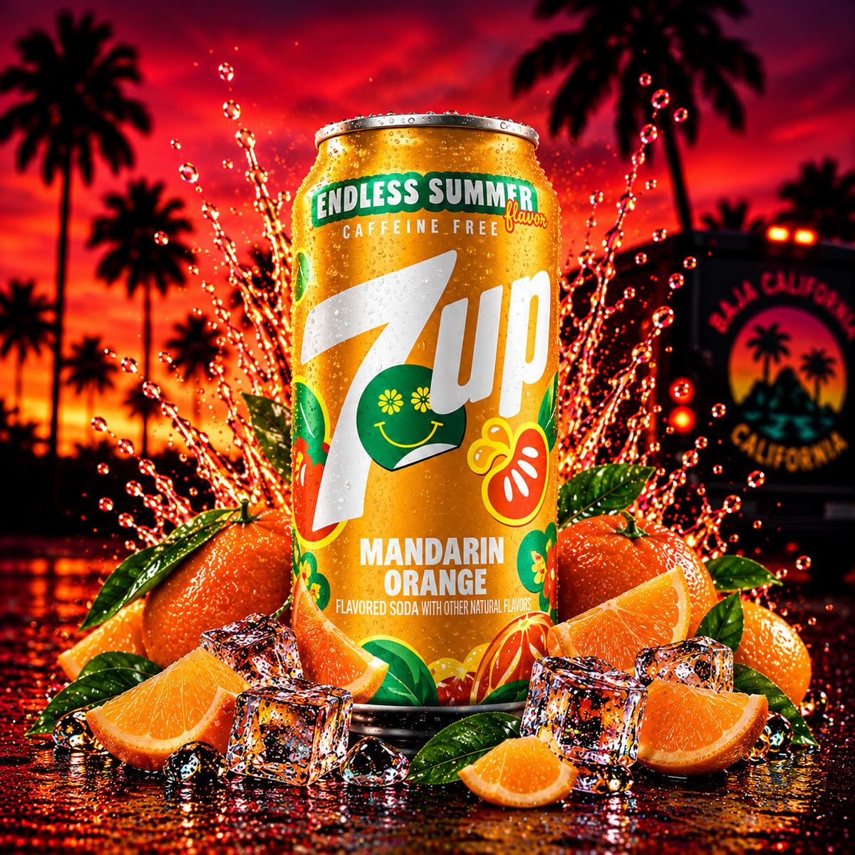7Up Mandarin Orange Soda (355ml)