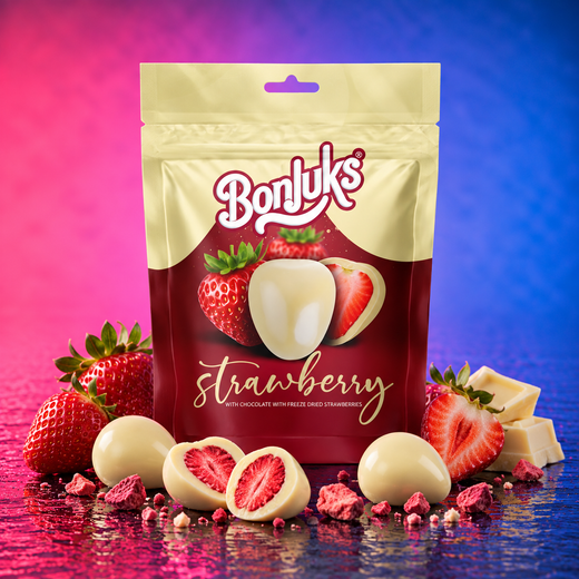 Bonjuks Freeze Dried Strawberry White Chocolate (80g)