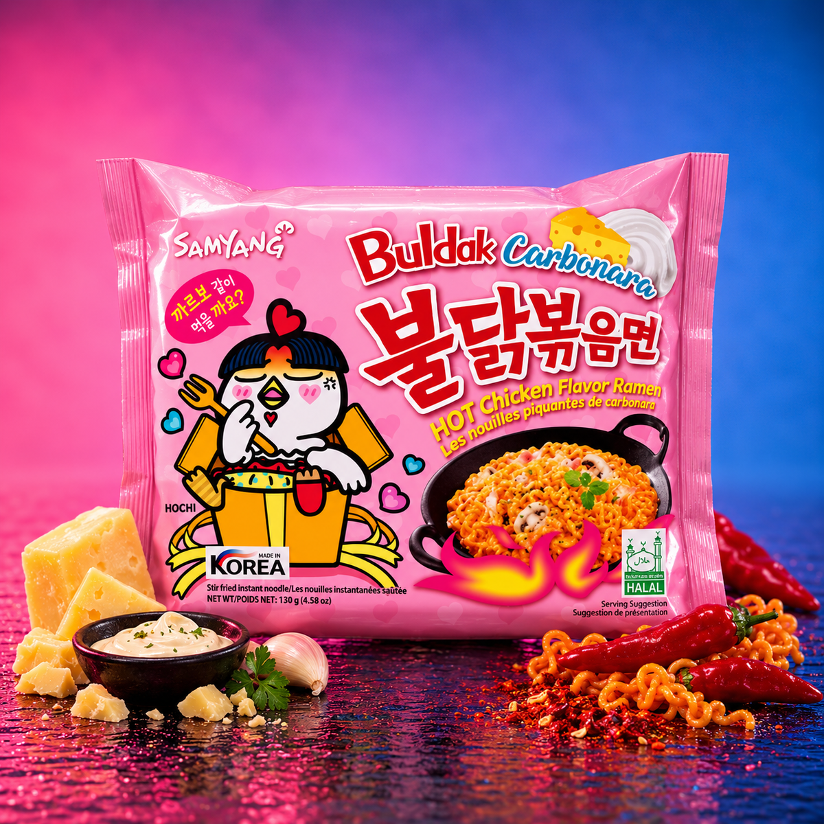 Samyang Buldak Hot Chicken Flavor Ramen Carbonara (130G)