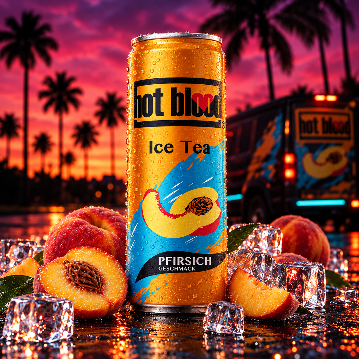 Hot Blood Ice Tea Pfirsich (330ml)