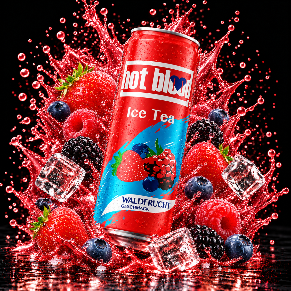 Hot Blood Ice Tea Waldfrucht (330ml)