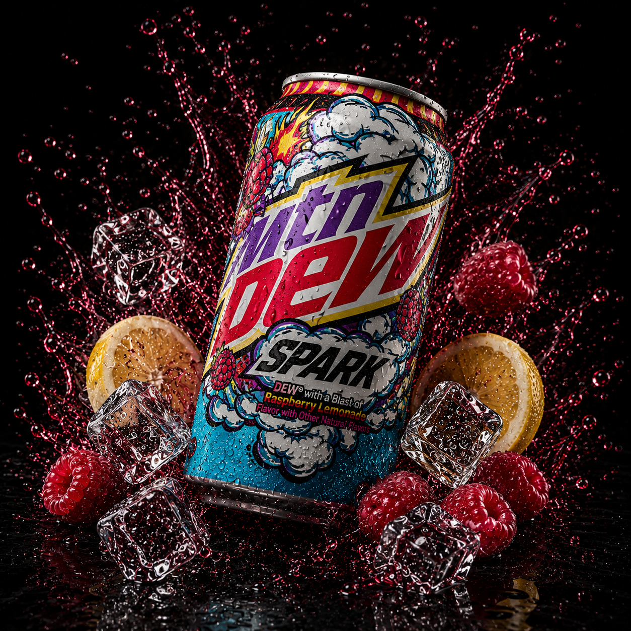 Mountain Dew Spark Raspberry Lemonade (355ml)