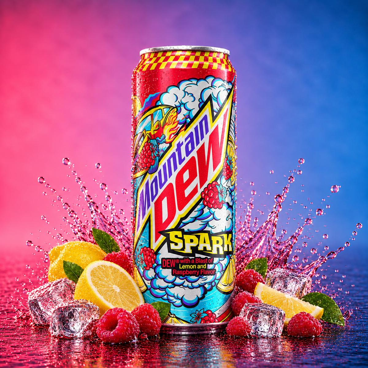 Mountain Dew Spark Raspberry Lemonade (330ml)