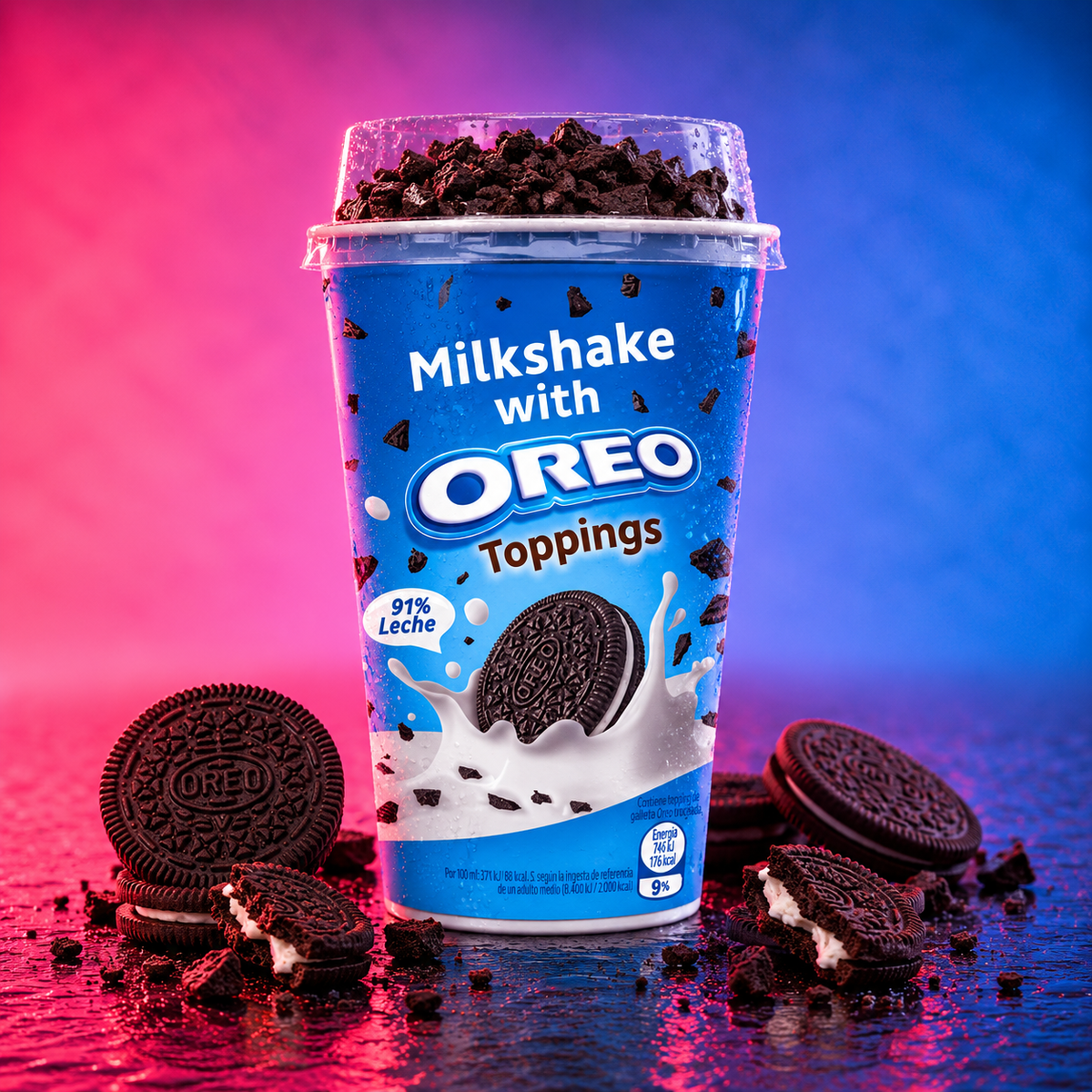 Milkshake mit Oreo Topping (200ml)