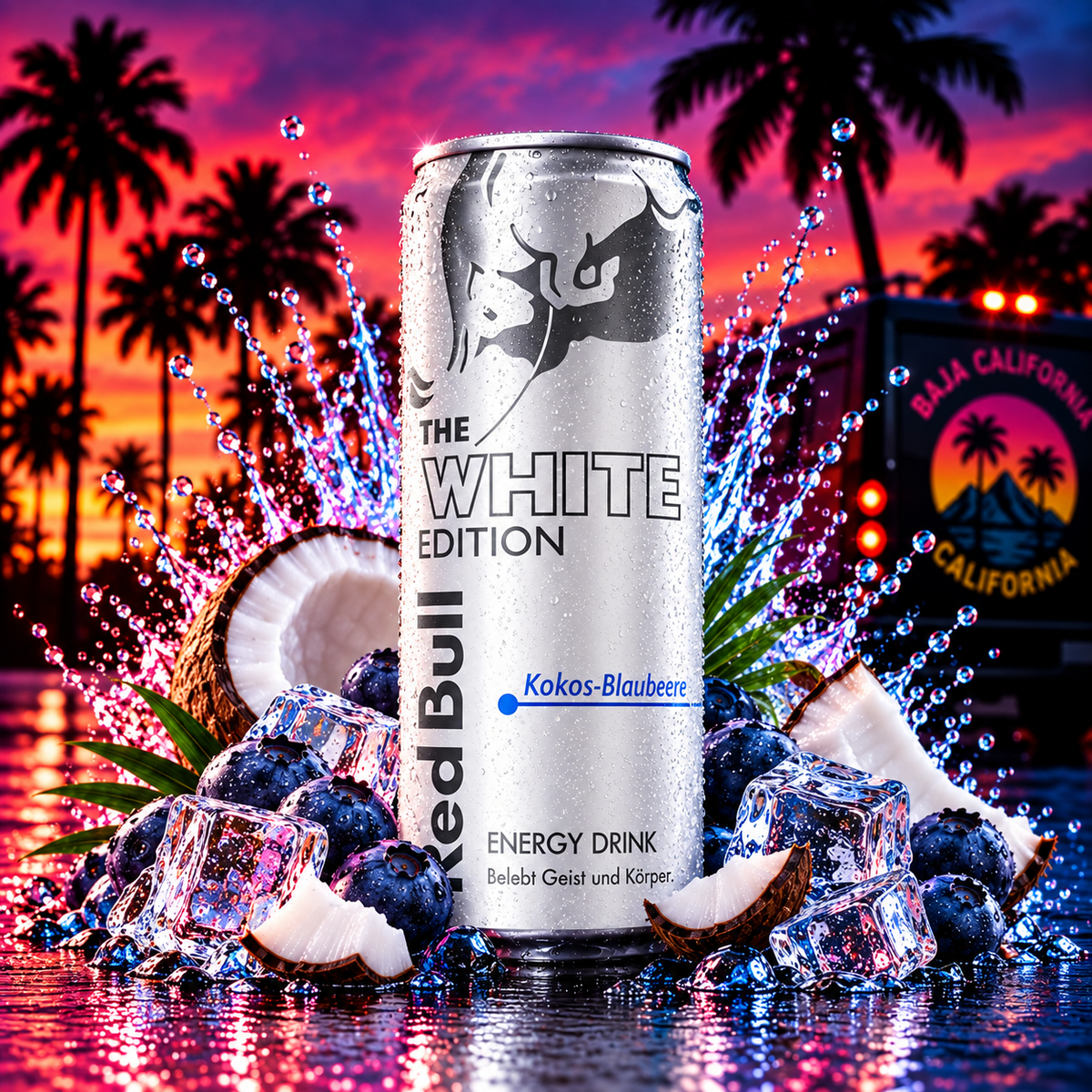 Red Bull Energy White Edition Kokos-Blaubeere (250ml)