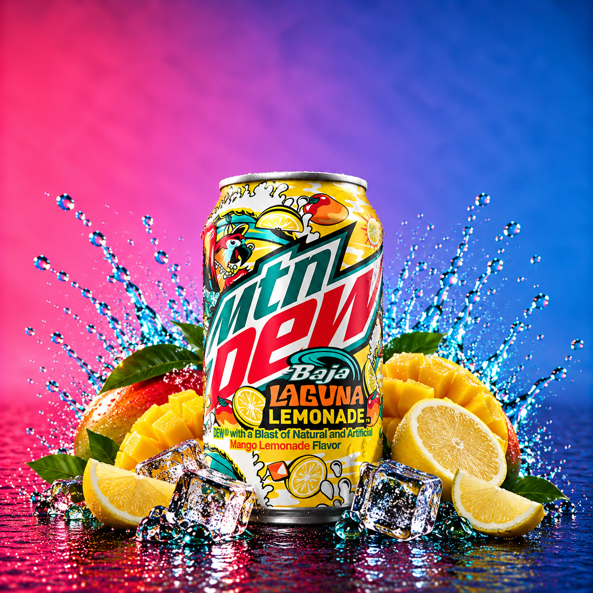 Mountain Dew Baja Laguna Lemonade (335ml)