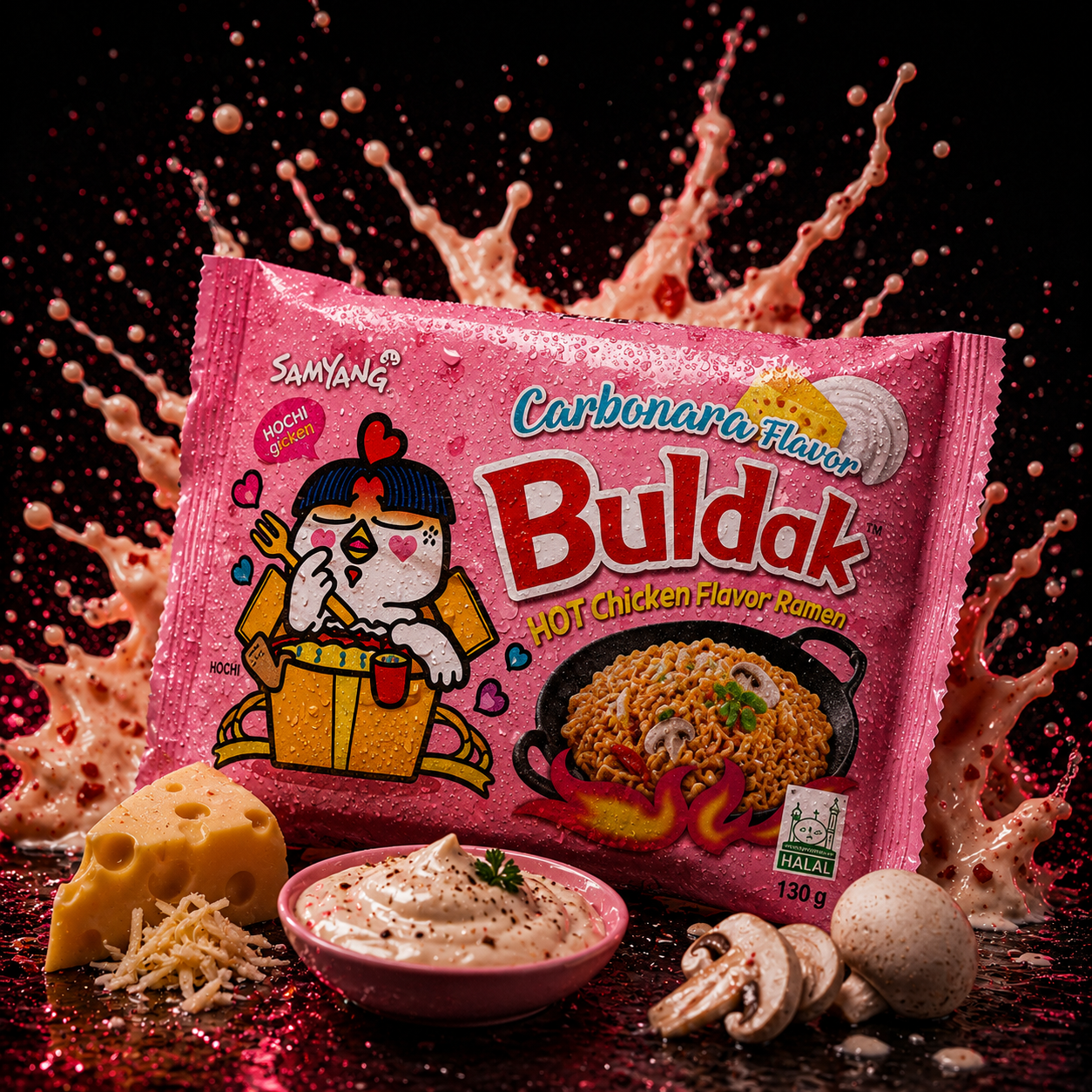 Samyang Buldak Hot Chicken Flavor Ramen Carbonara (130G)