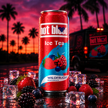 Hot Blood Ice Tea Waldfrucht (330ml)