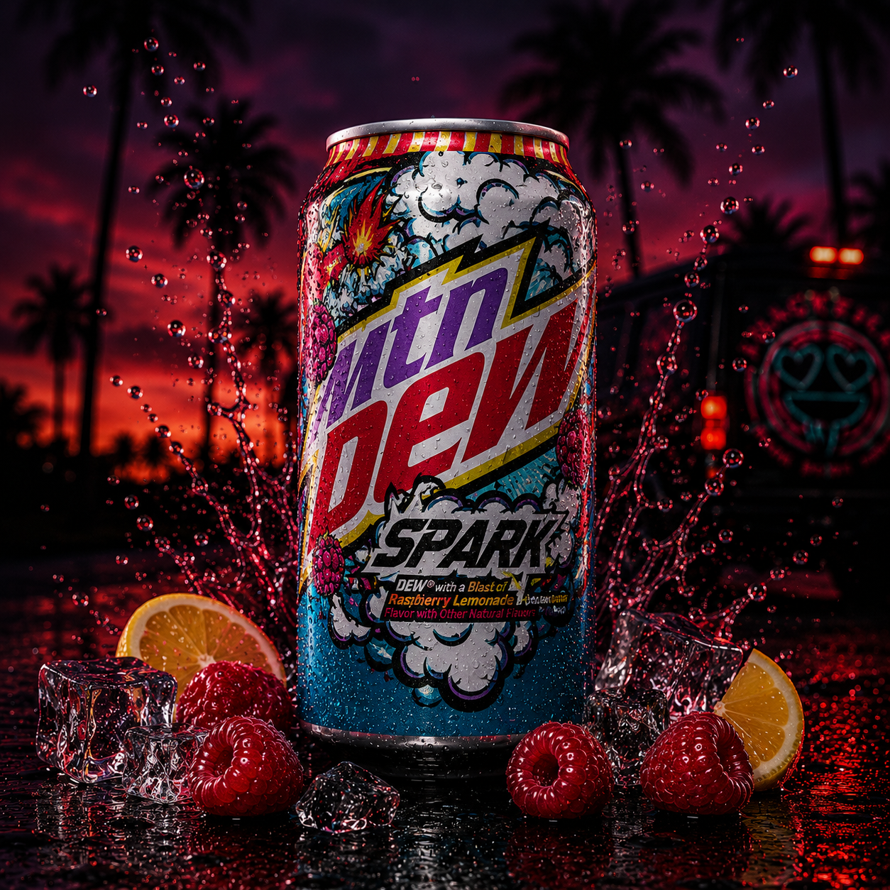 Mountain Dew Spark Raspberry Lemonade (355ml)