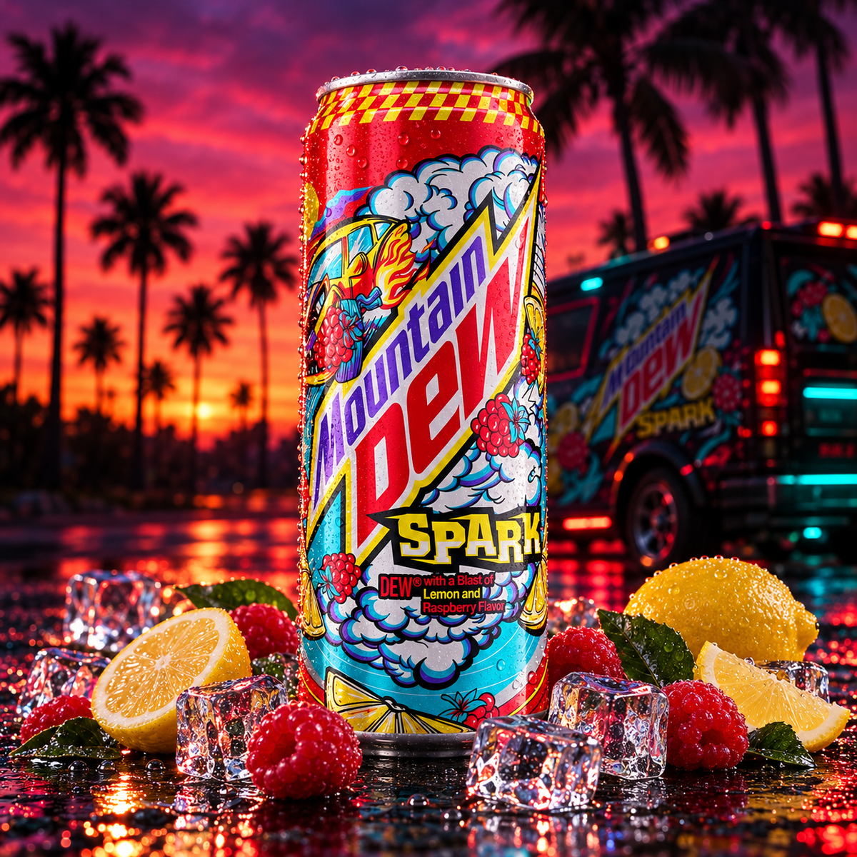 Mountain Dew Spark Raspberry Lemonade (330ml)