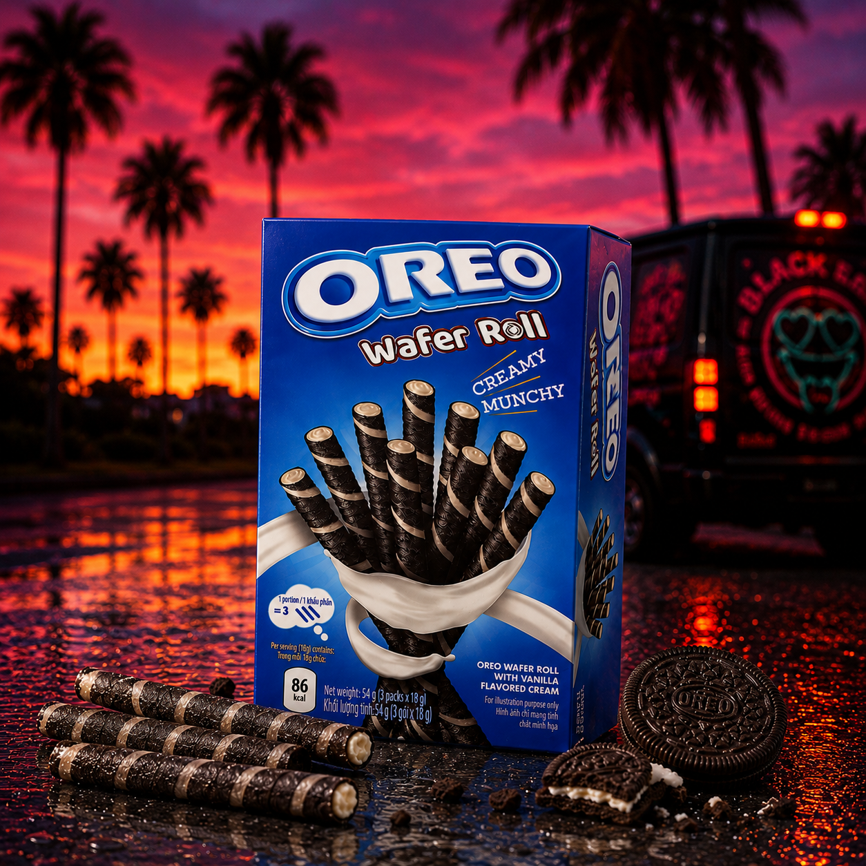 Oreo Wafer Roll Vanilla (54g)