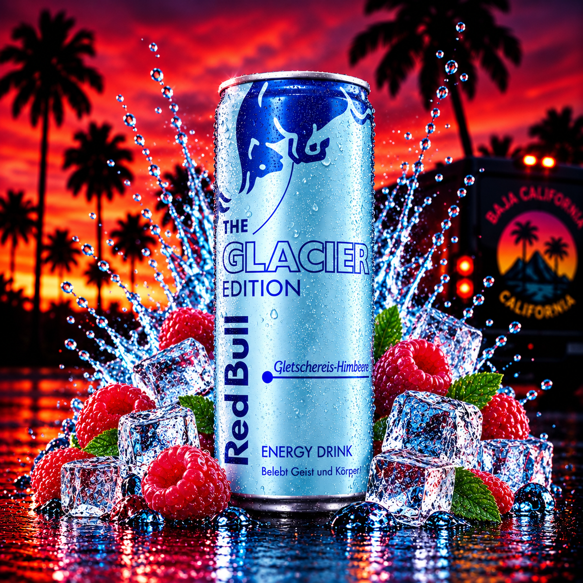 Red Bull Energy Glacier Edition Gletschereis-Himbeere (250ml)