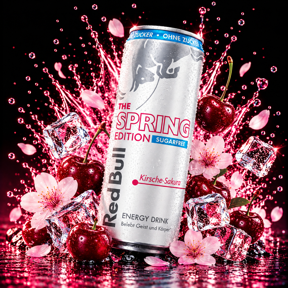 Red Bull Energy Spring Edition Kirsche Sakura Sugarfree (250ml)