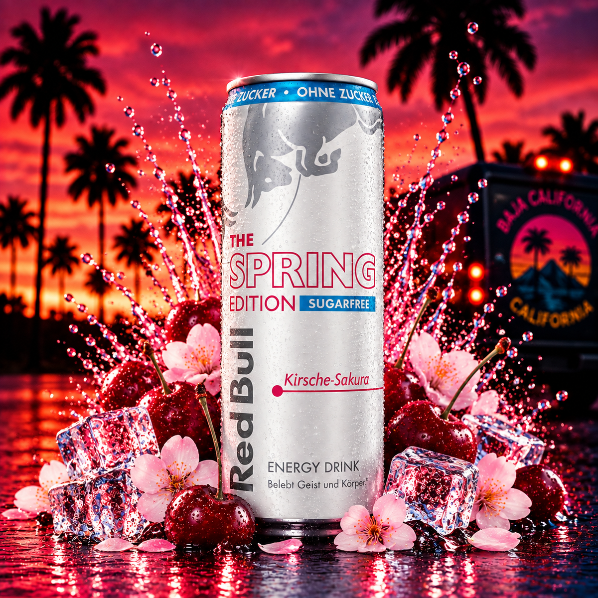 Red Bull Energy Spring Edition Kirsche Sakura Sugarfree (250ml)