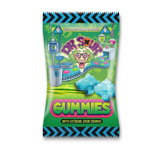 Dr Sour Gummies Blue Raspberry (200g) - Snackville