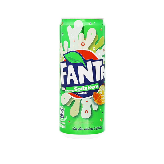 FANTA CREAM SODA KEM TRAI CAY (330ML) - Snackville