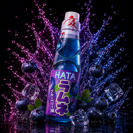 Hata Ramune Blueberry Japan Soda (200ml)