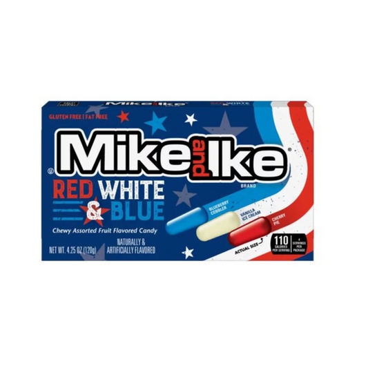 MIKE AND IKE RED WHITE BLUE (120G) - Snackville