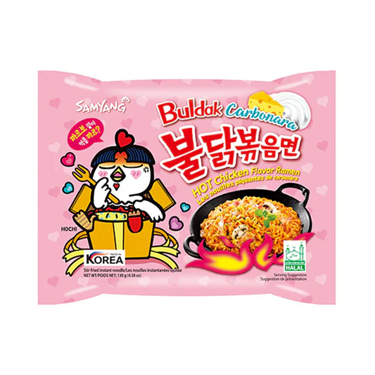 SAMYANG BULDAK HOT CHICKEN FLAVOR RAMEN CARBONARA (130G) - Snackville