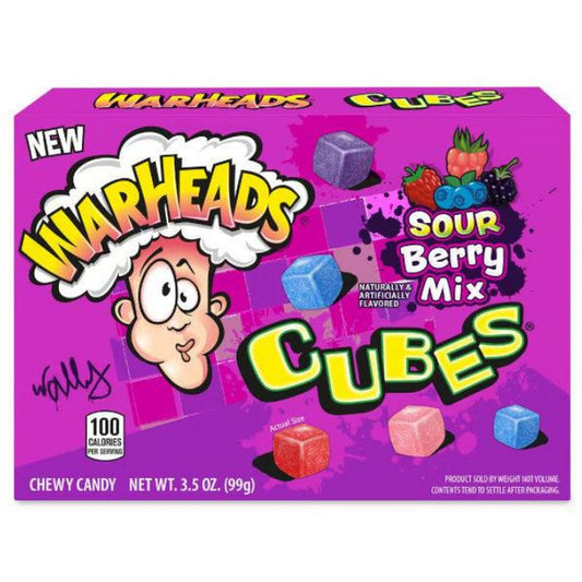 Warheads Sour Berry Mix Cubes (99g) - Snackville